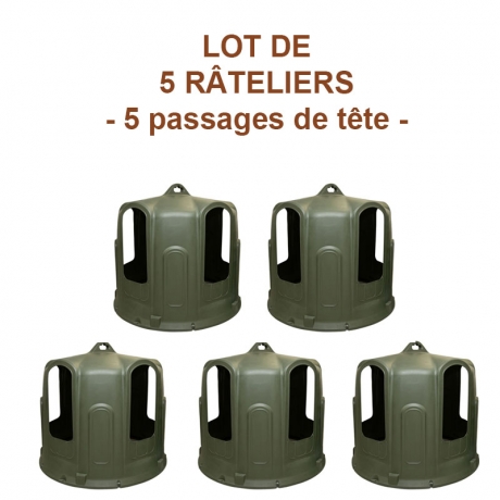Lot-de-5-rateliers-cloche-a-foin-Abrivert--5-passages-de-tete
