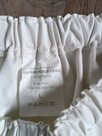 Pantalon-blanc-pluie-taille-L-waders-industries-0